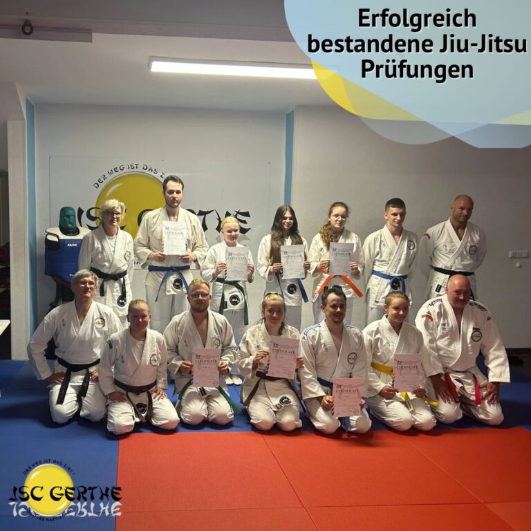bestandene Prüfungen im Jiu-Jitsu